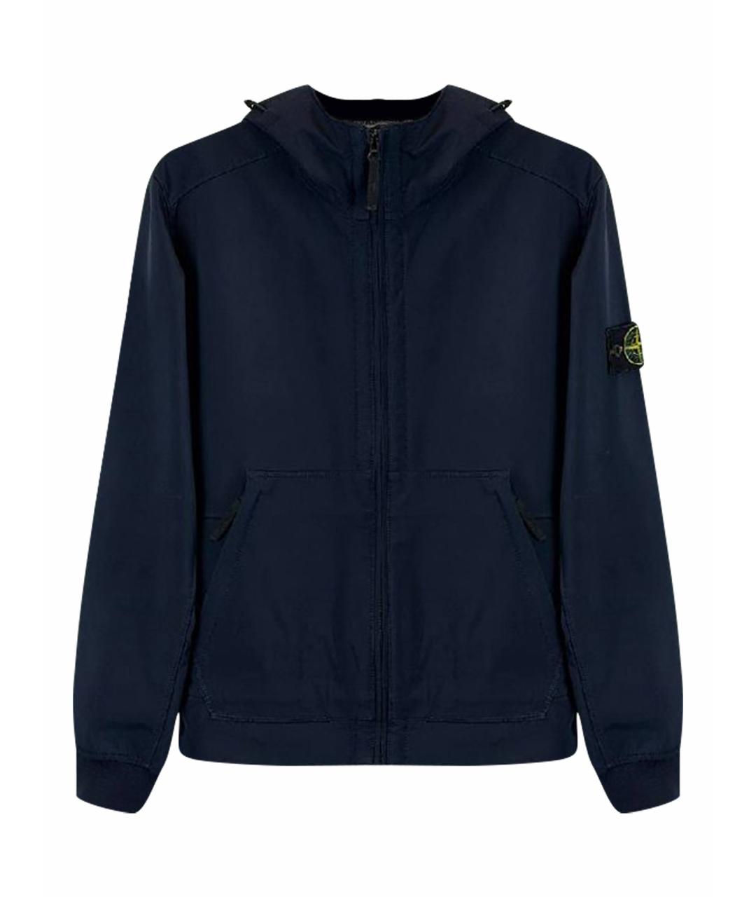 STONE ISLAND Темно-синяя полиэстеровая куртка, фото 1