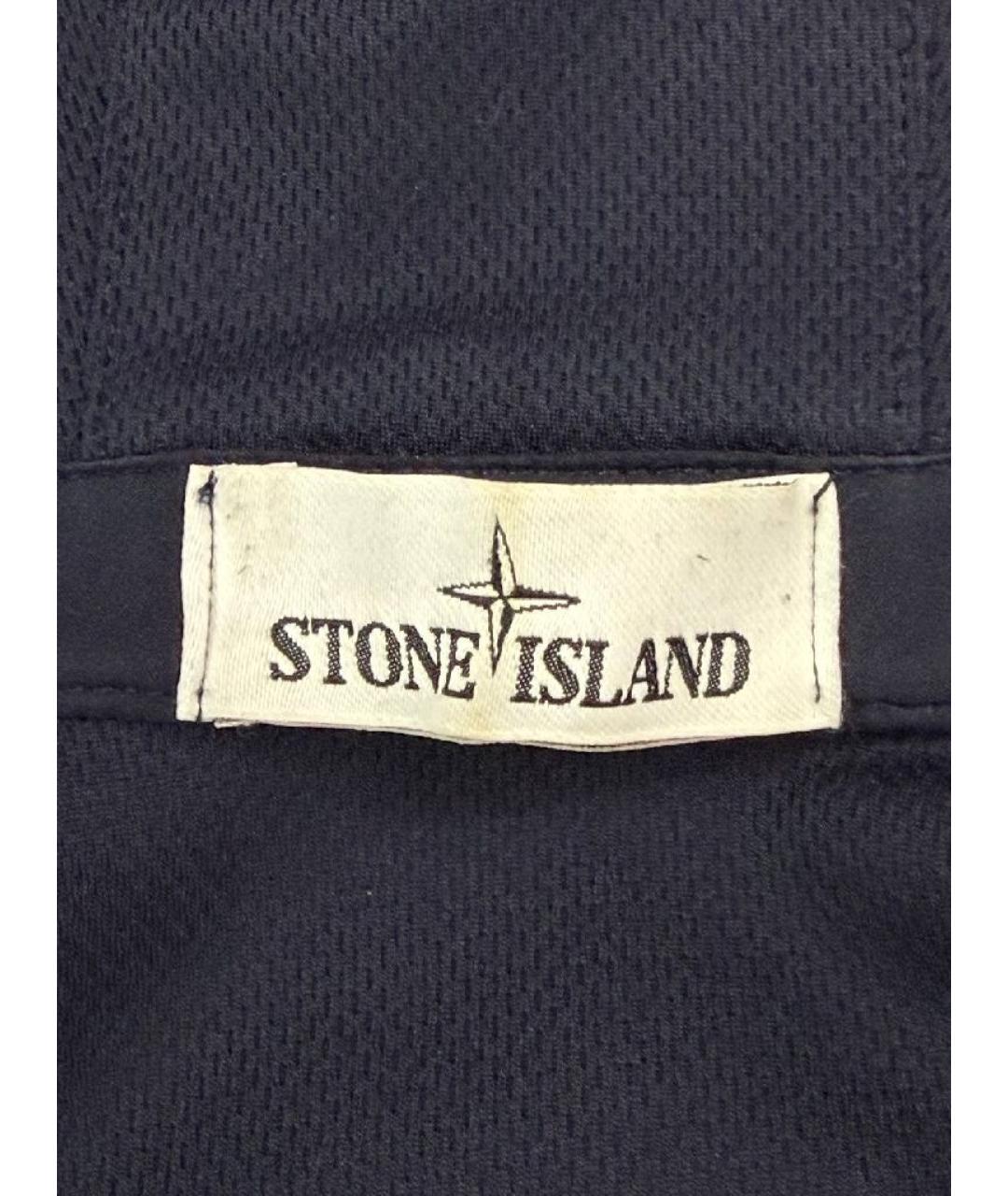 STONE ISLAND Темно-синяя полиэстеровая куртка, фото 3