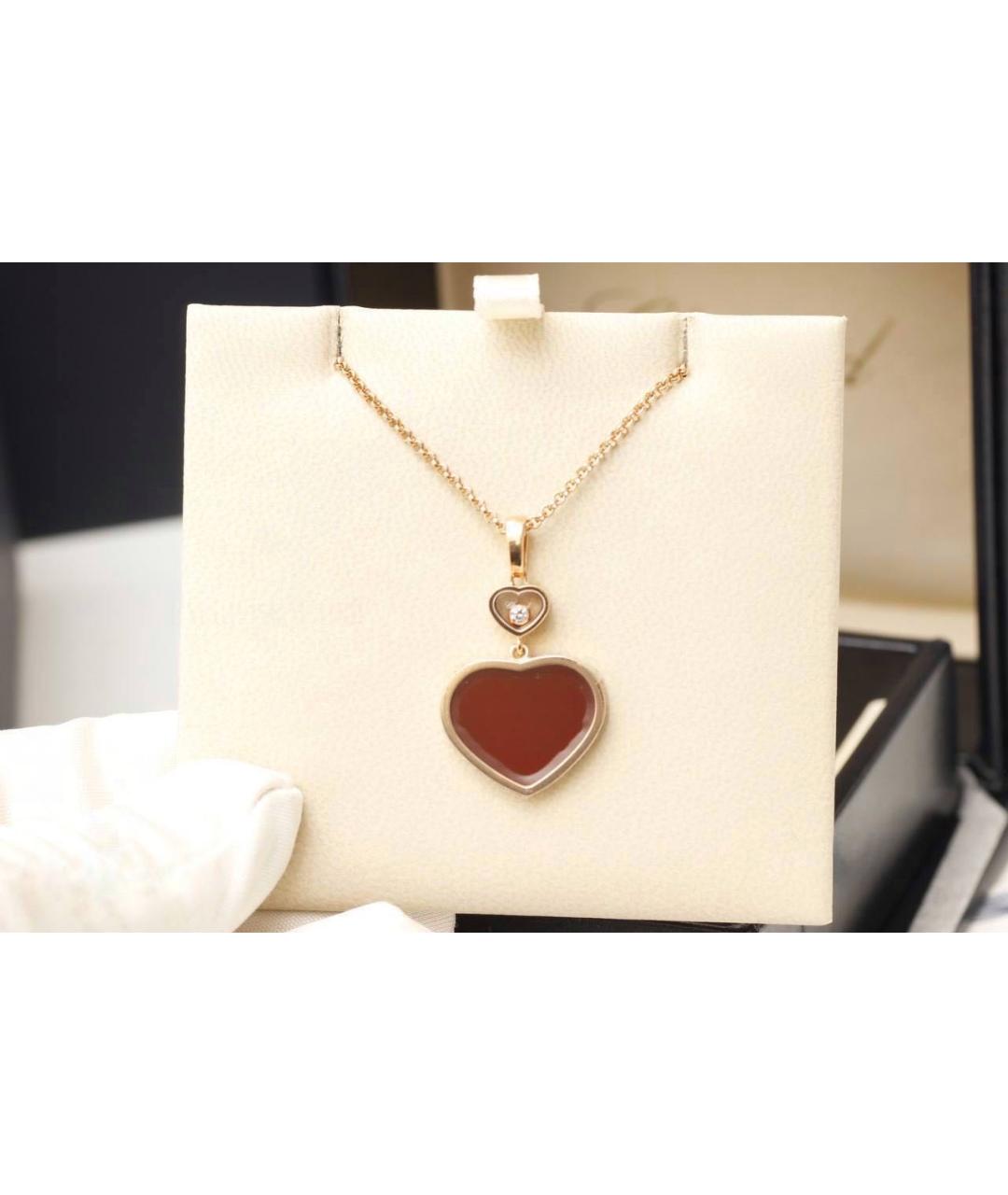 CHOPARD Красная подвеска из розового золота, фото 4