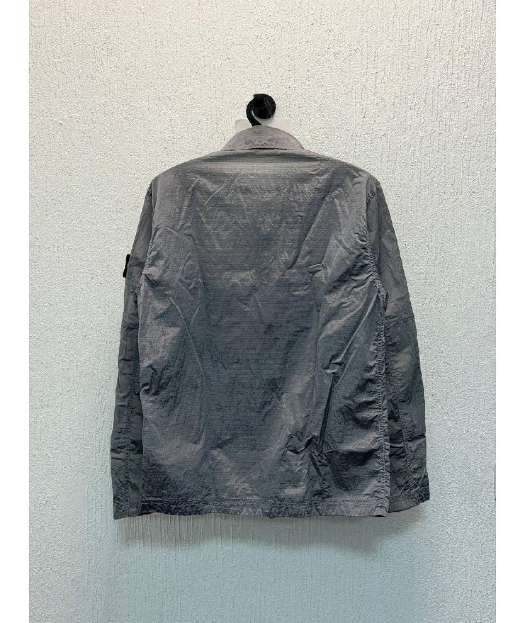 STONE ISLAND Серая полиамидовая куртка, фото 2