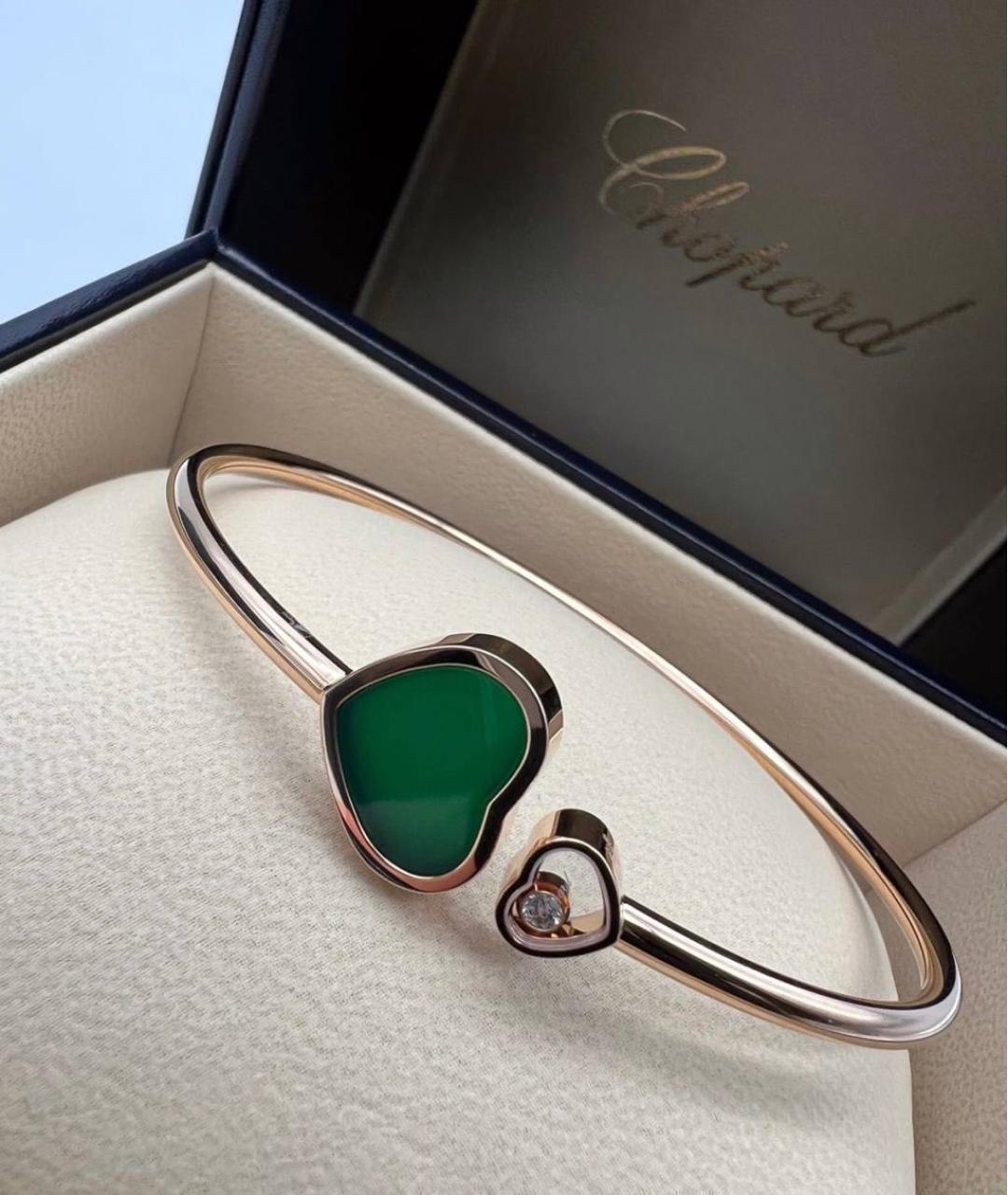 CHOPARD Зеленый браслет из розового золота, фото 3
