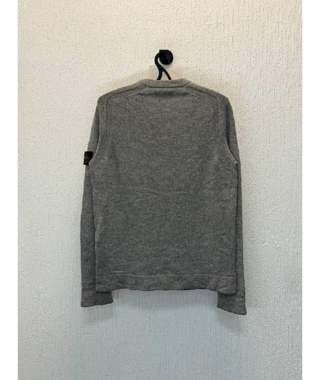 STONE ISLAND Серый шерстяной джемпер / свитер, фото 2
