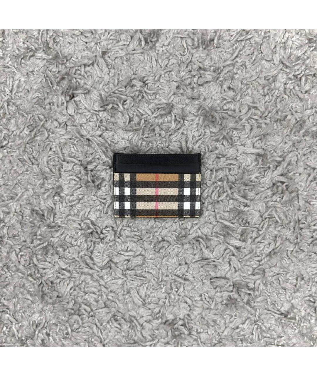 BURBERRY Черный кожаный кардхолдер, фото 3