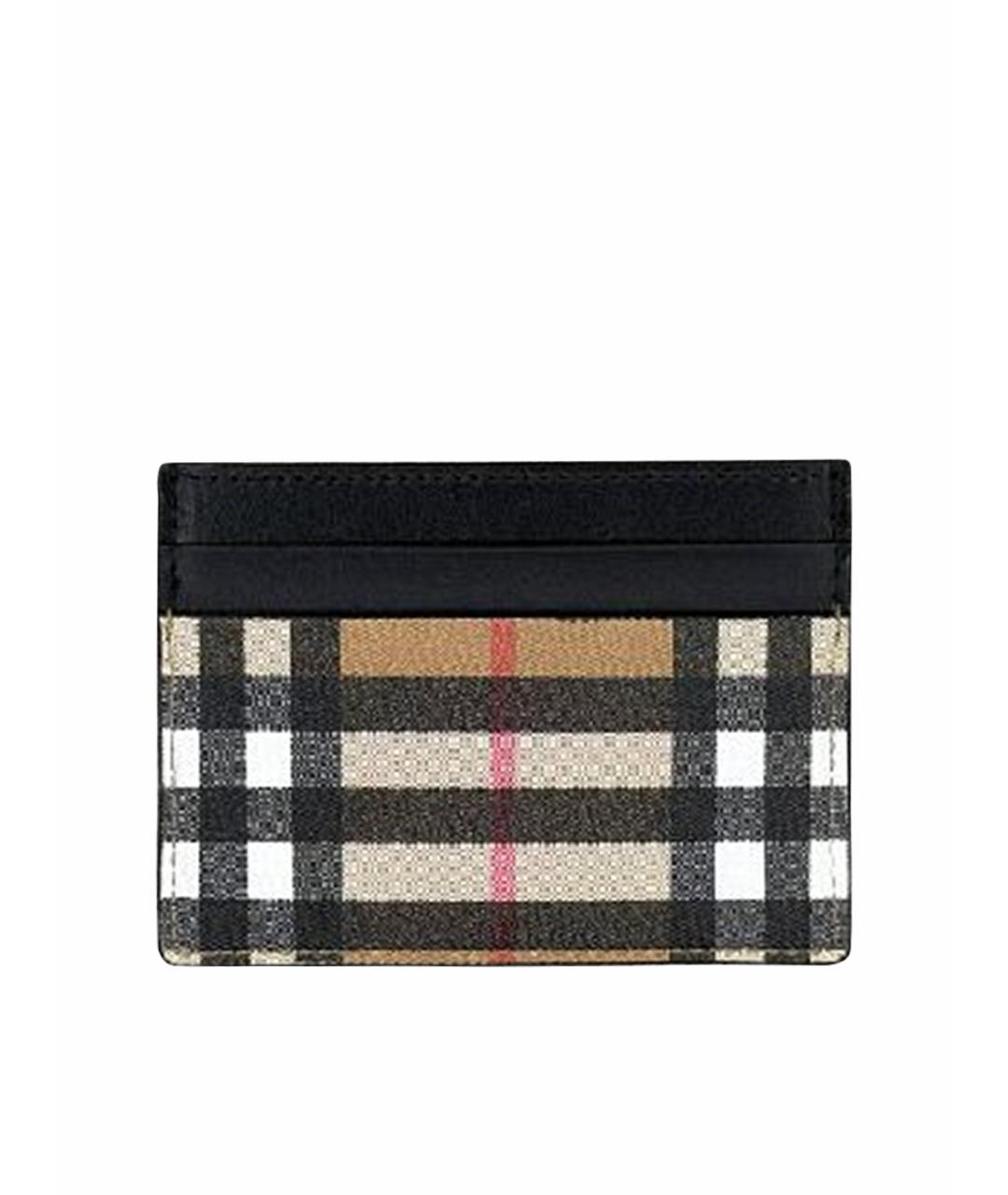 BURBERRY Черный кожаный кардхолдер, фото 1
