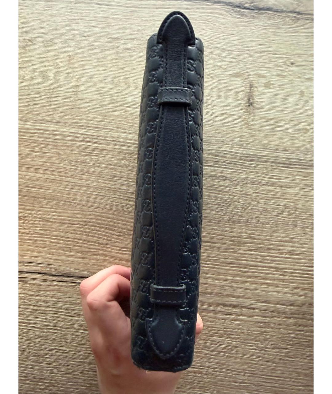 GUCCI Черный кожаный кошелек, фото 4
