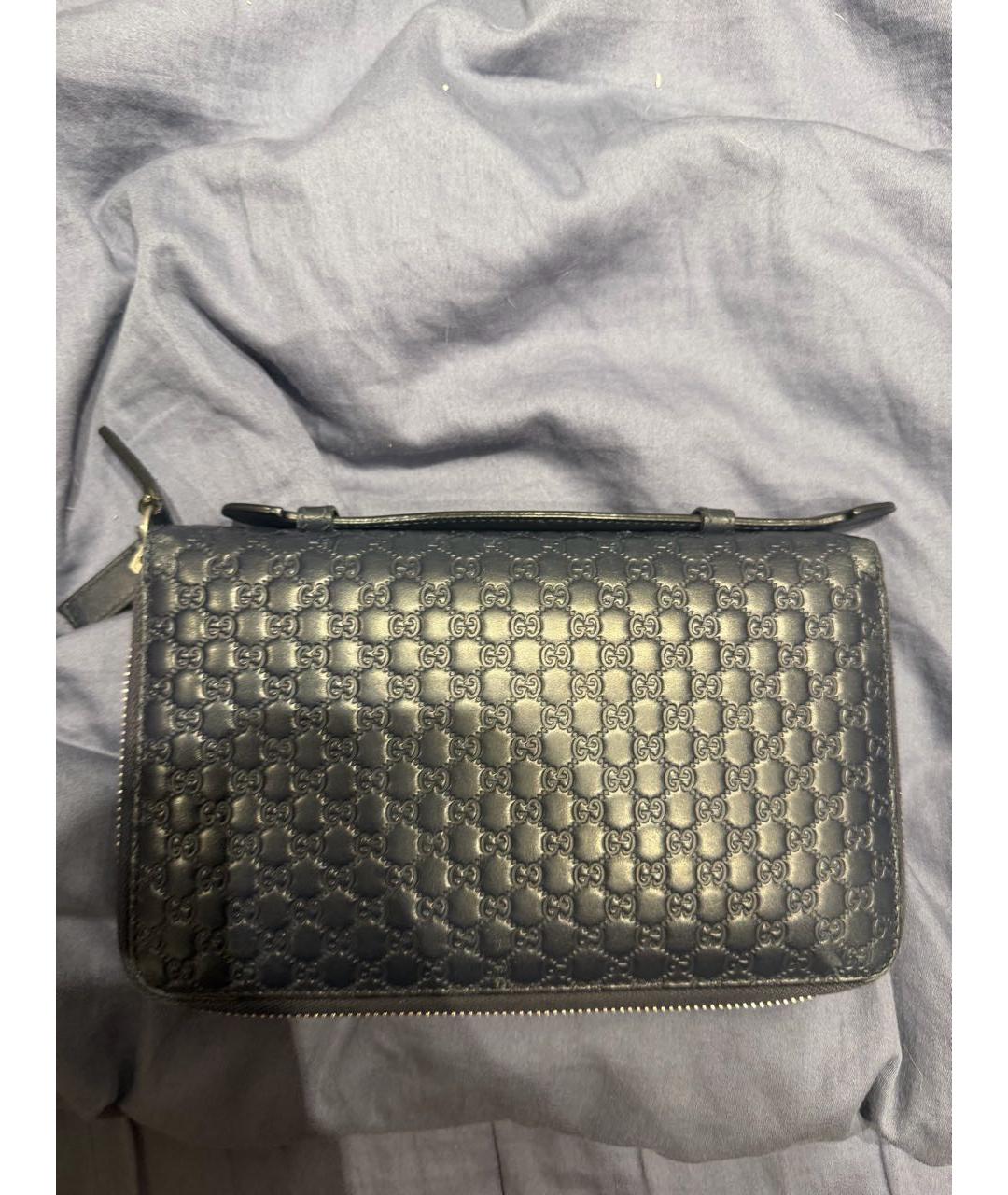 GUCCI Черный кожаный кошелек, фото 5
