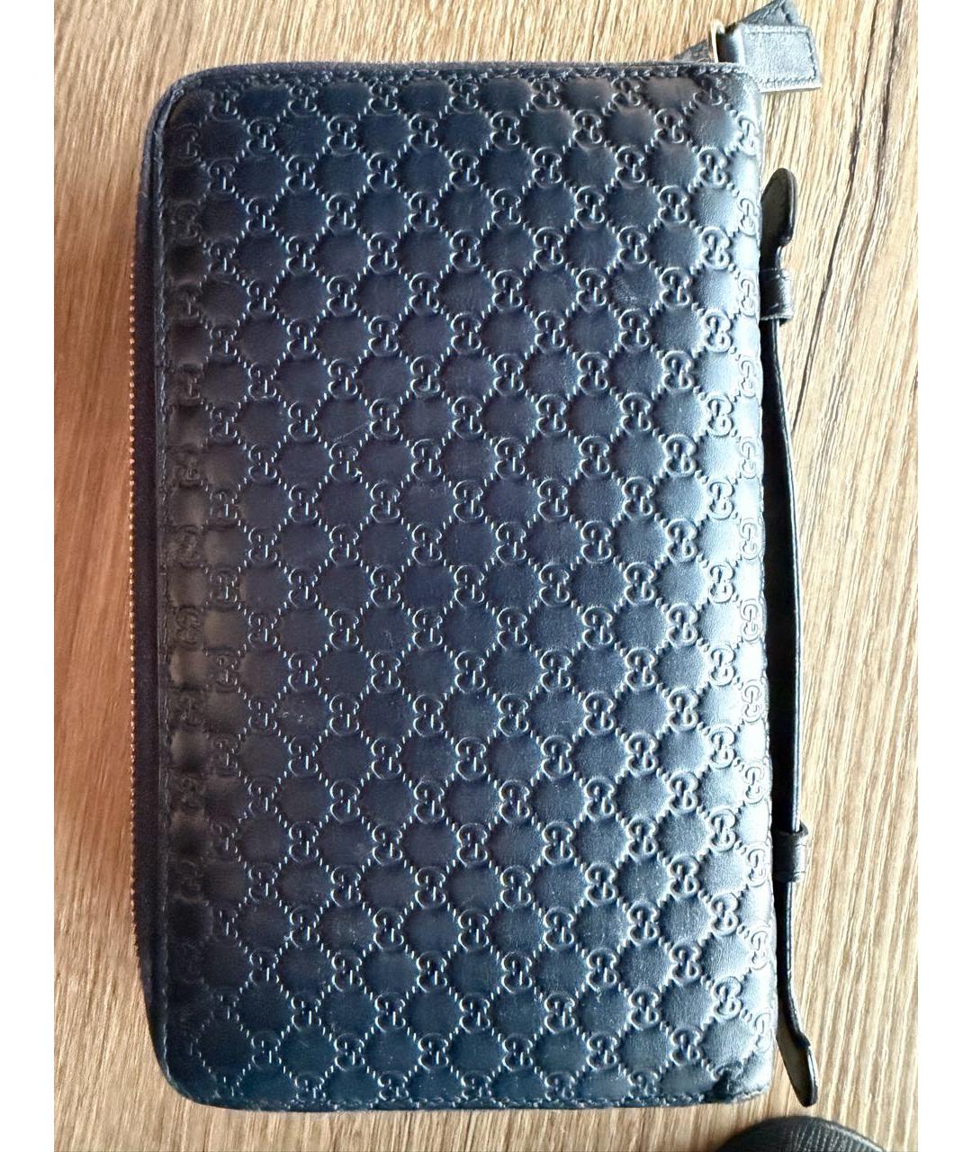 GUCCI Черный кожаный кошелек, фото 2