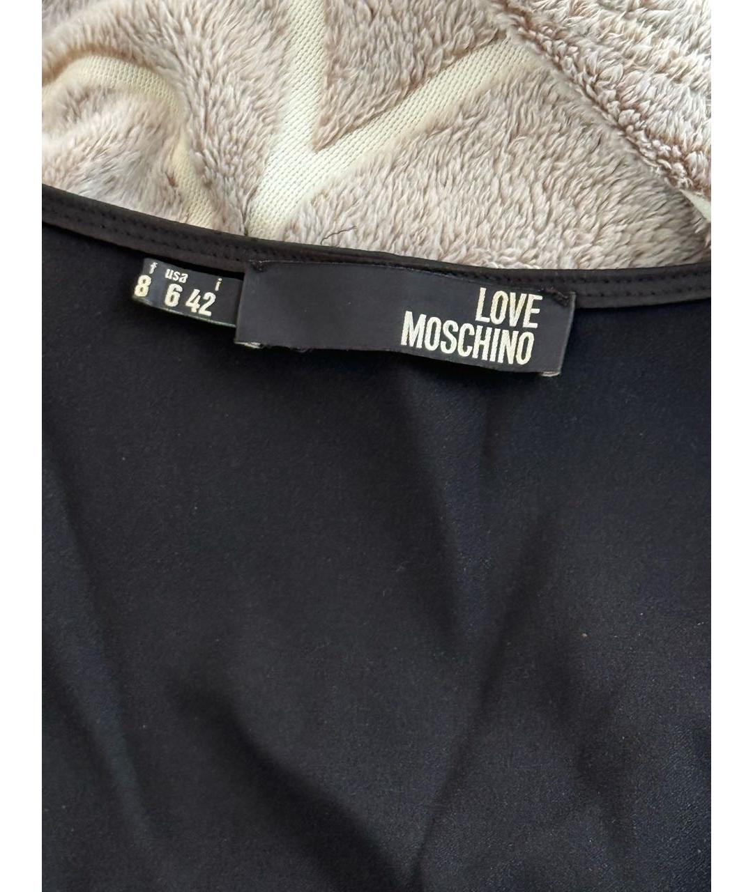 LOVE MOSCHINO Черное вечернее платье, фото 3