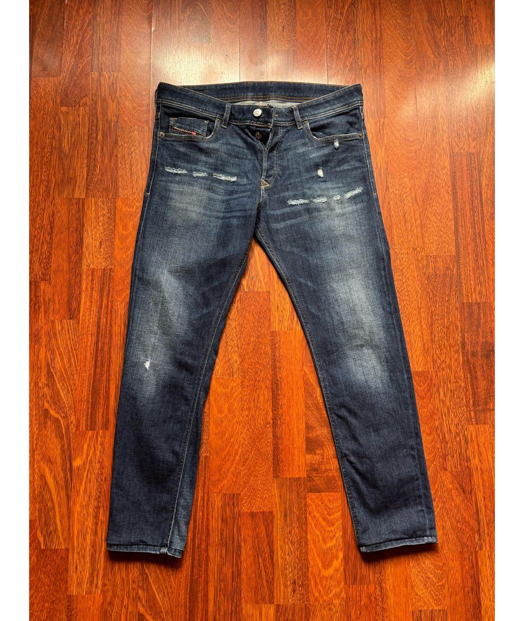 DIESEL Синие хлопко-эластановые джинсы скинни, фото 7