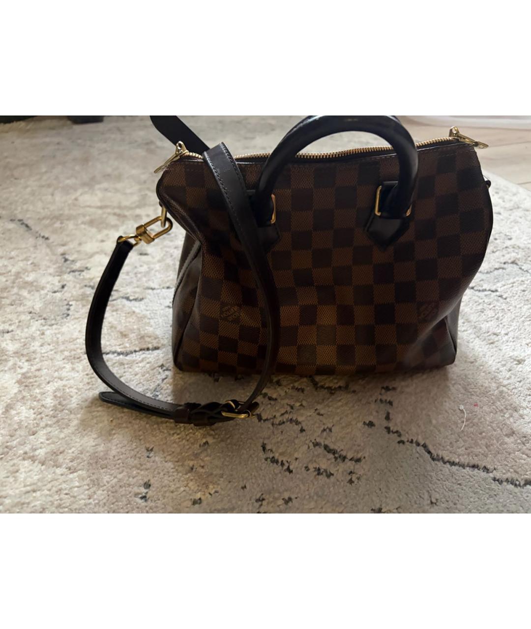 LOUIS VUITTON Коричневая сумка с короткими ручками, фото 3