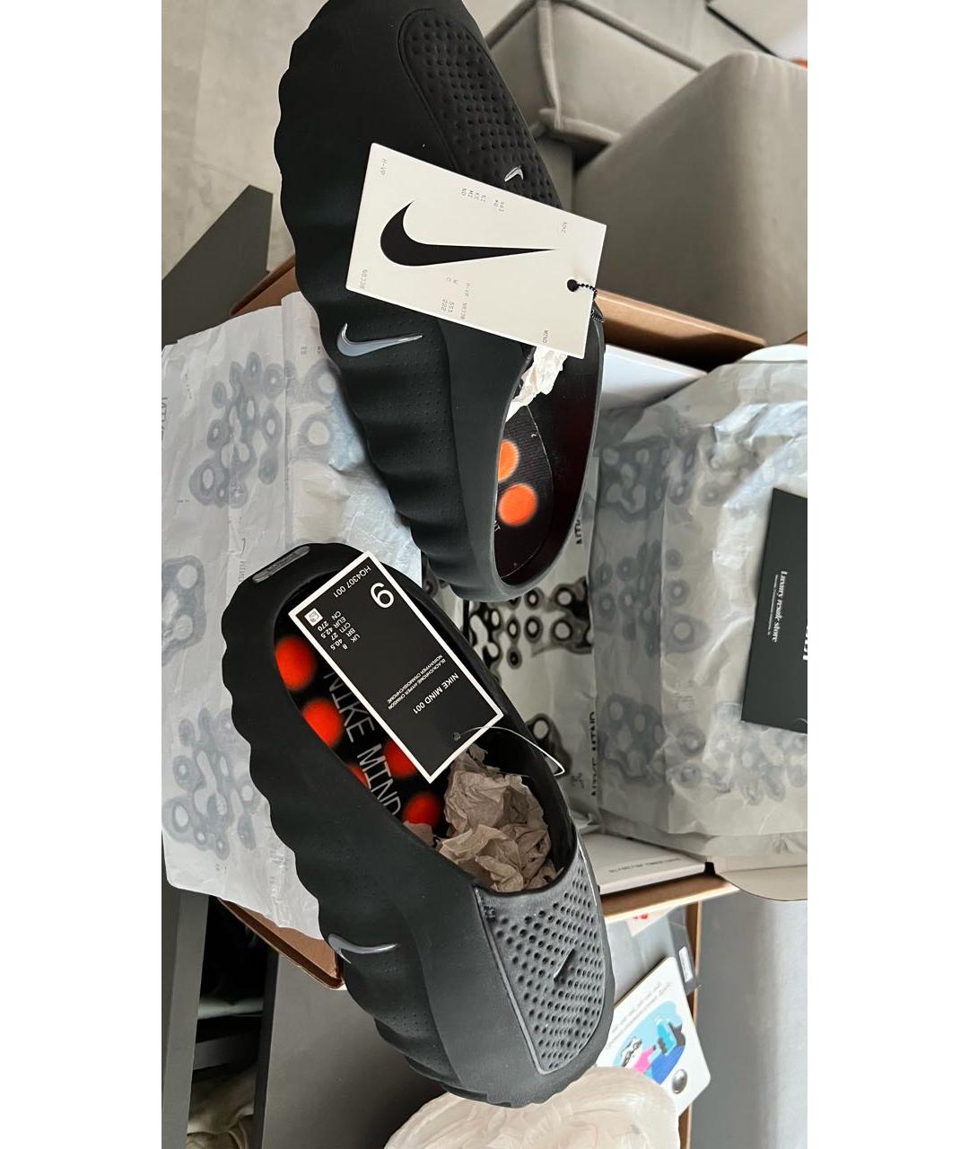 NIKE Черные шлепанцы, фото 4