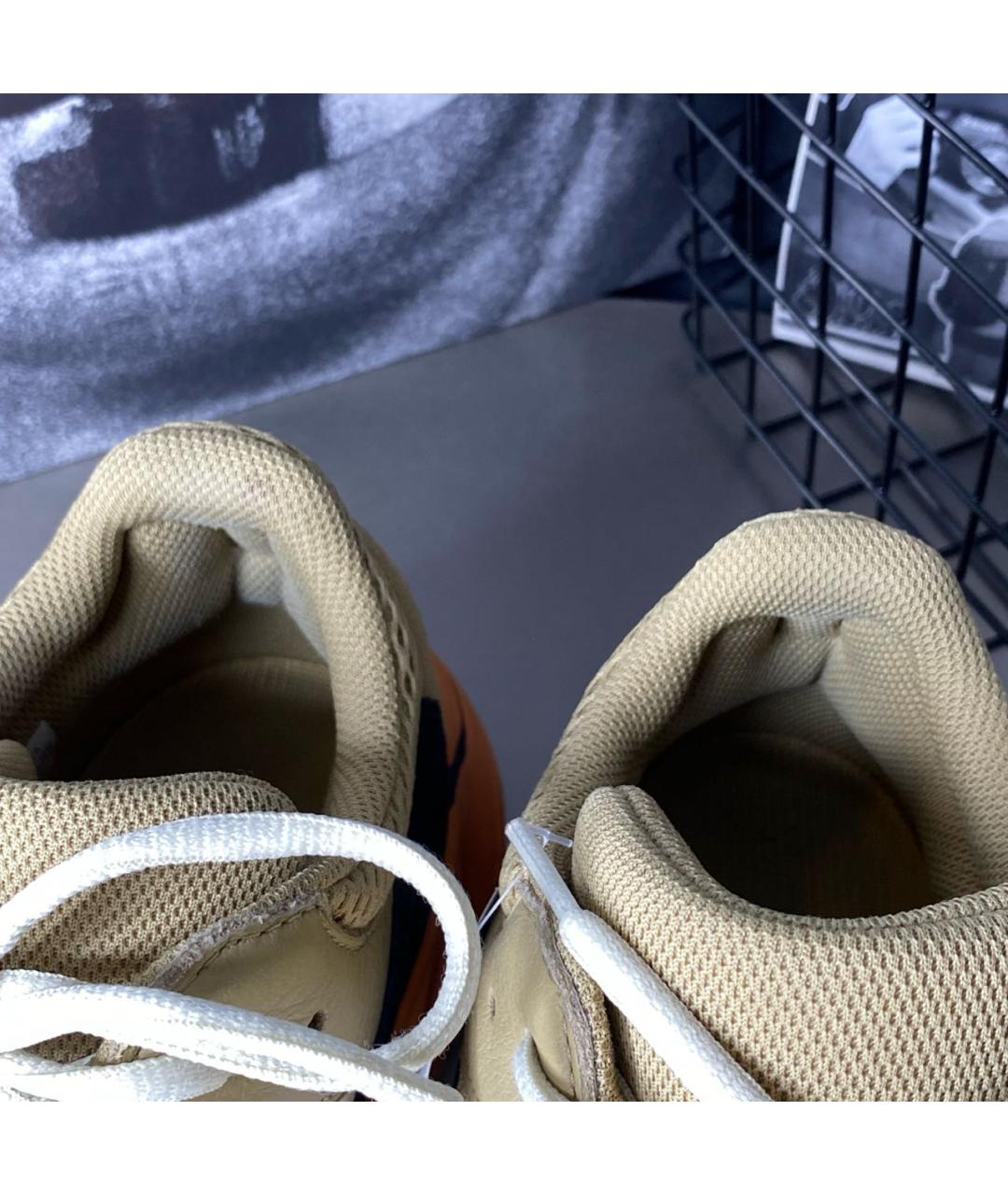 ADIDAS YEEZY Оранжевые текстильные низкие кроссовки / кеды, фото 7