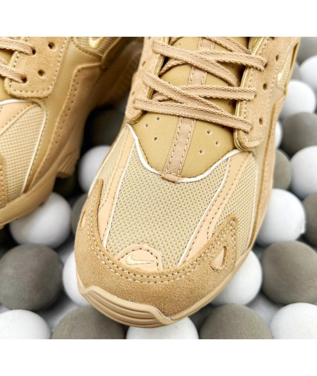 NIKE Горчичные замшевые низкие кроссовки / кеды, фото 7