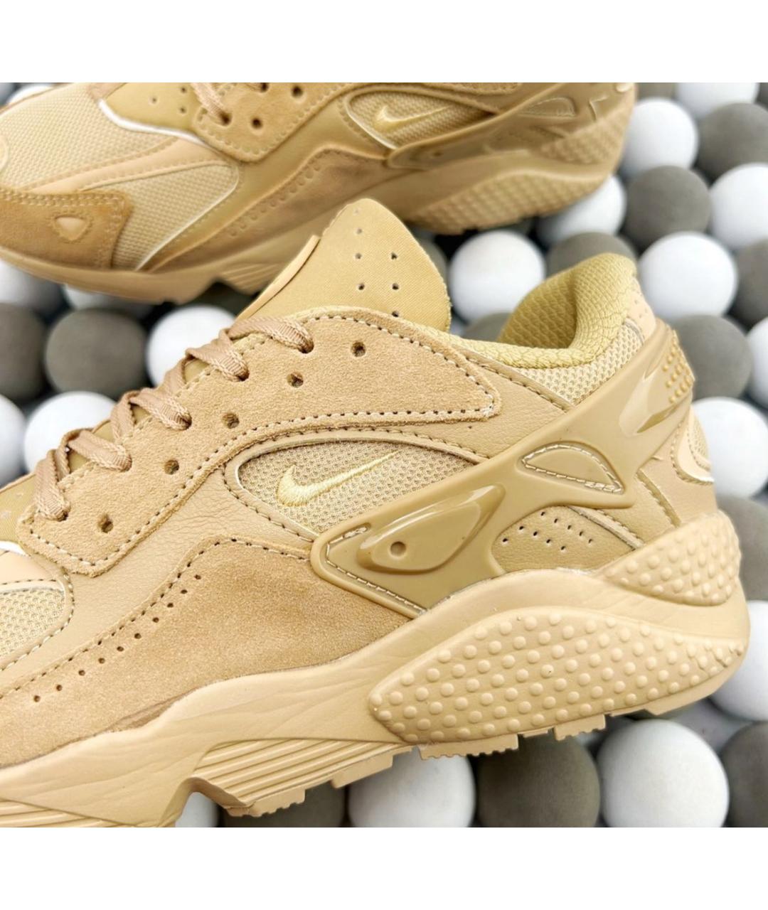 NIKE Горчичные замшевые низкие кроссовки / кеды, фото 8