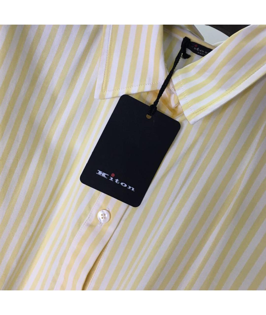 KITON Желтое хлопковое повседневное платье, фото 3