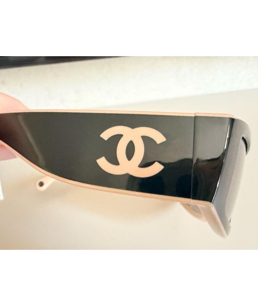CHANEL Черные пластиковые солнцезащитные очки, фото 3