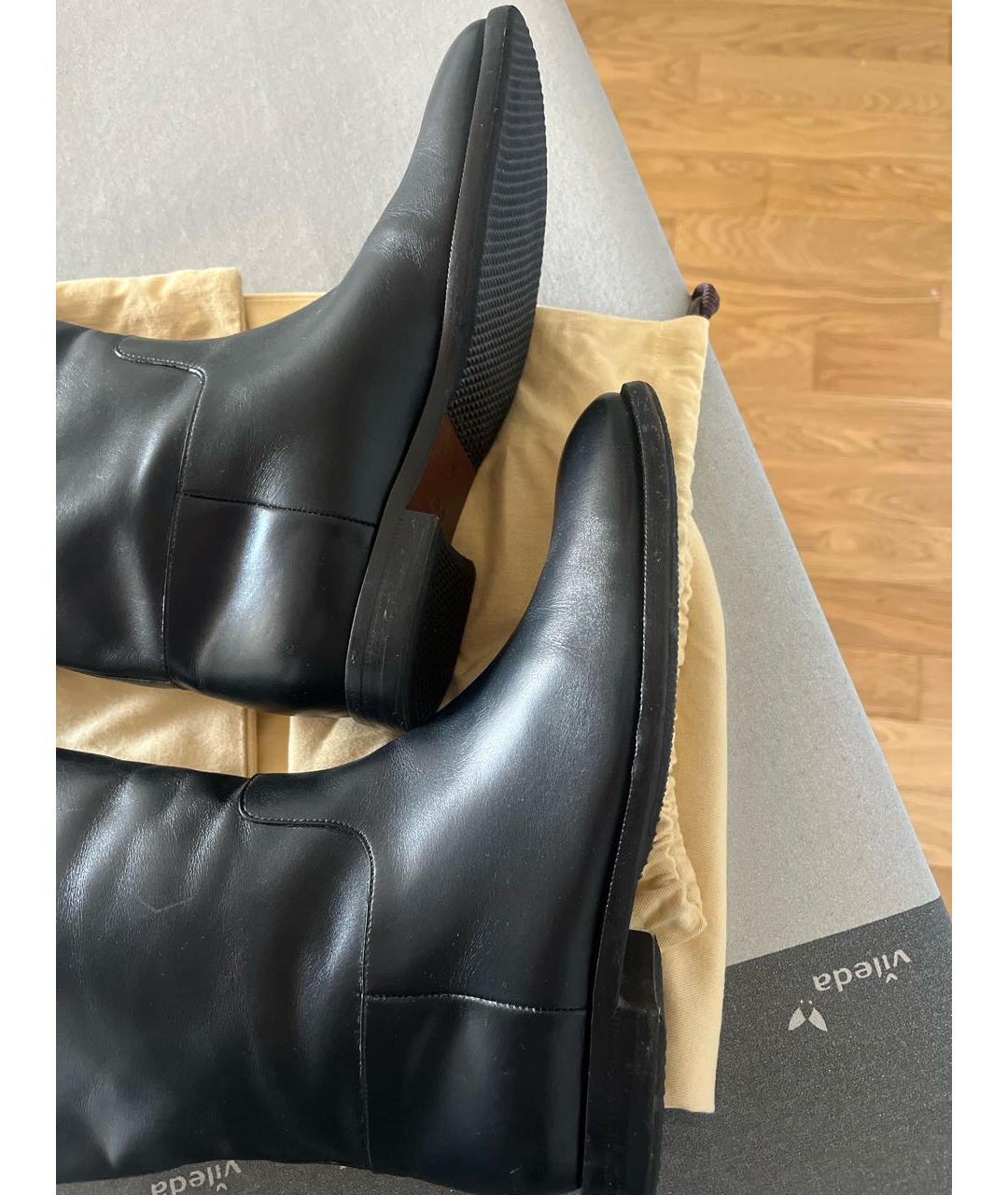 LOUIS VUITTON Черные кожаные сапоги, фото 7