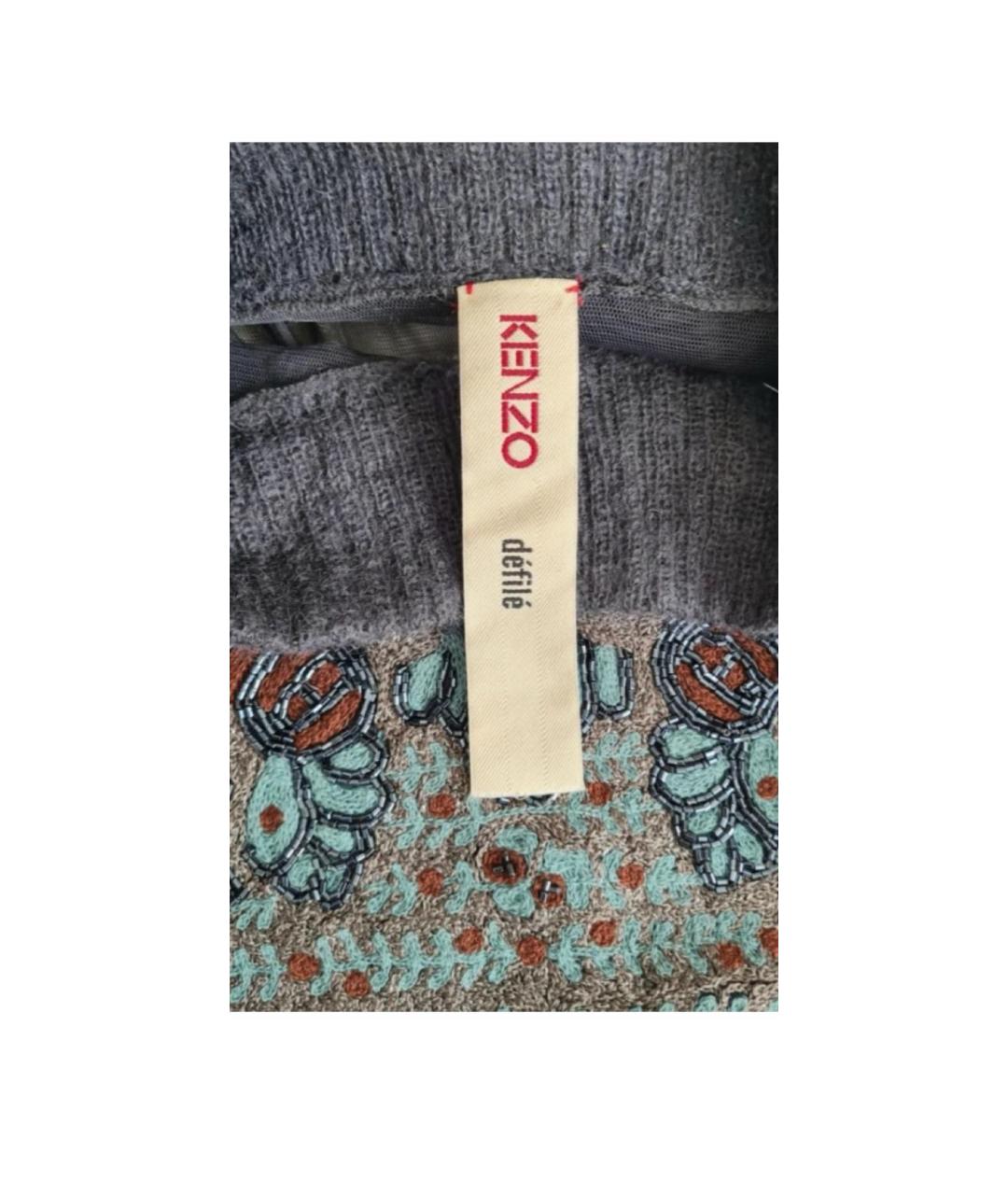 KENZO Темно-синий кашемировый джемпер / свитер, фото 6