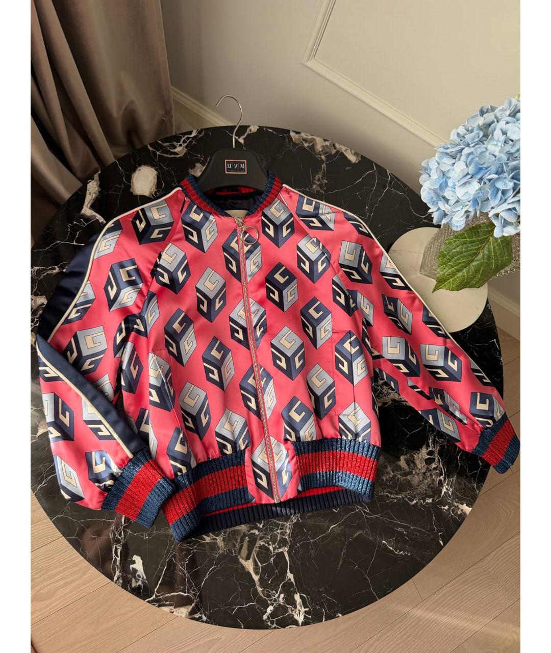 GUCCI Розовая шелковая куртка, фото 5
