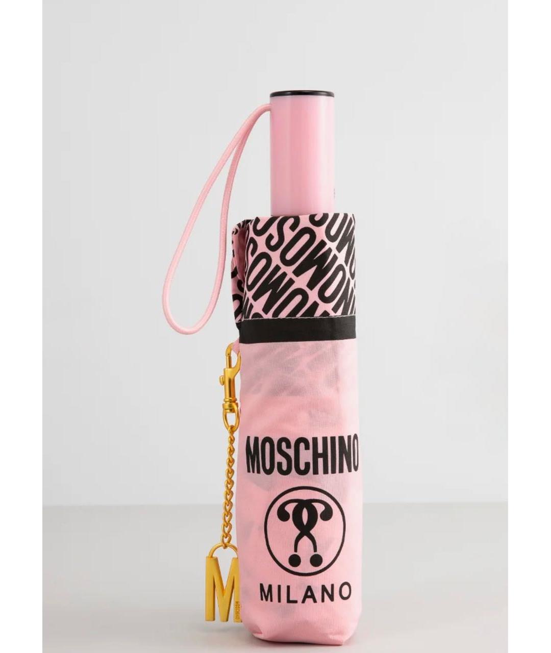 MOSCHINO Розовый зонт, фото 3