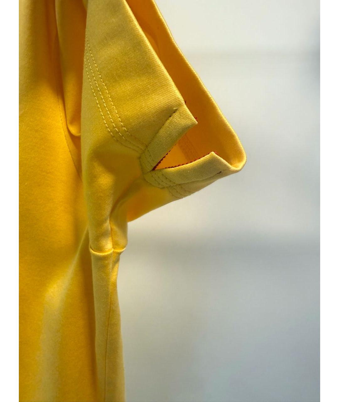 KITON Желтая хлопковая футболка, фото 4