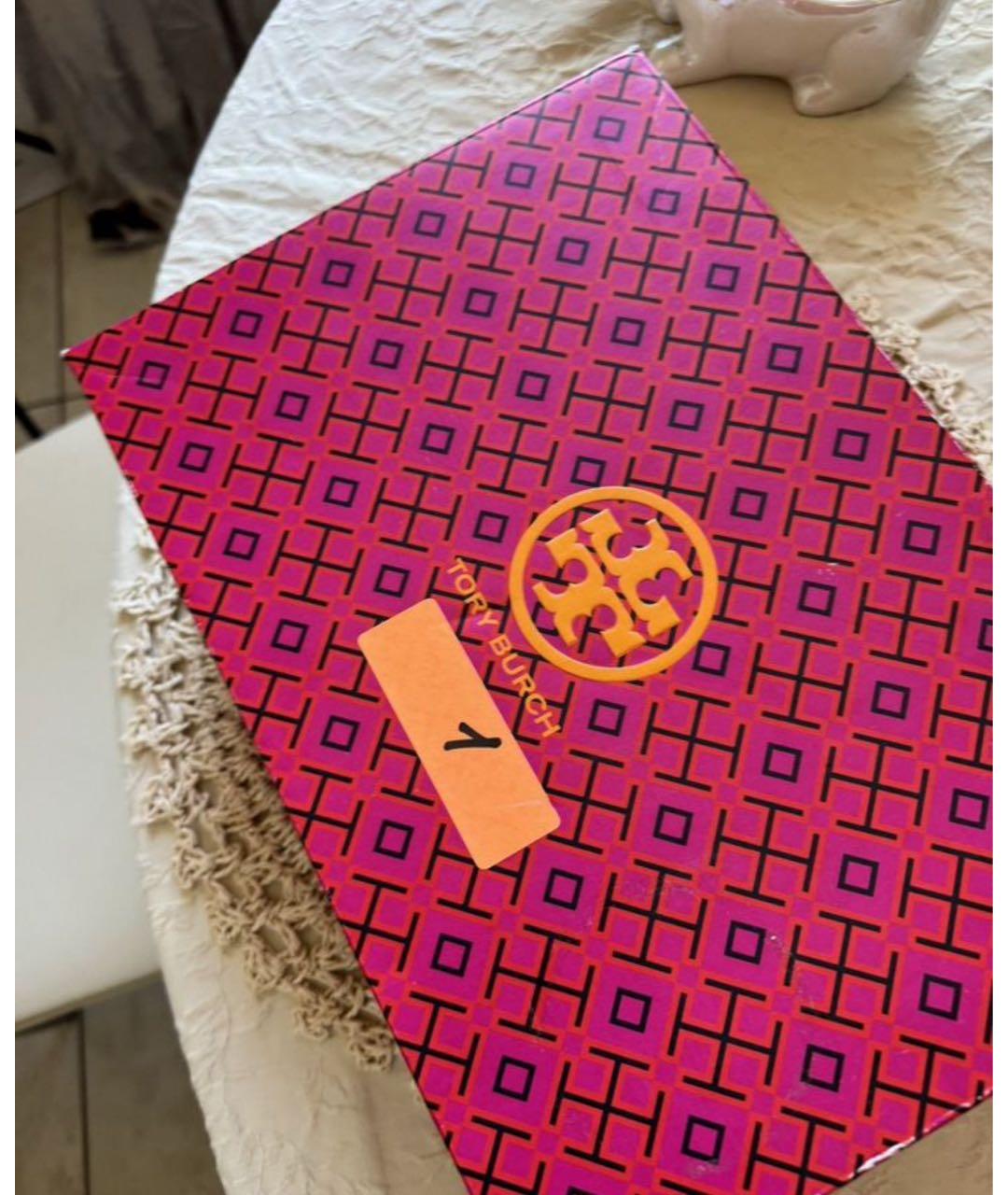 TORY BURCH Розовые кожаные босоножки, фото 6