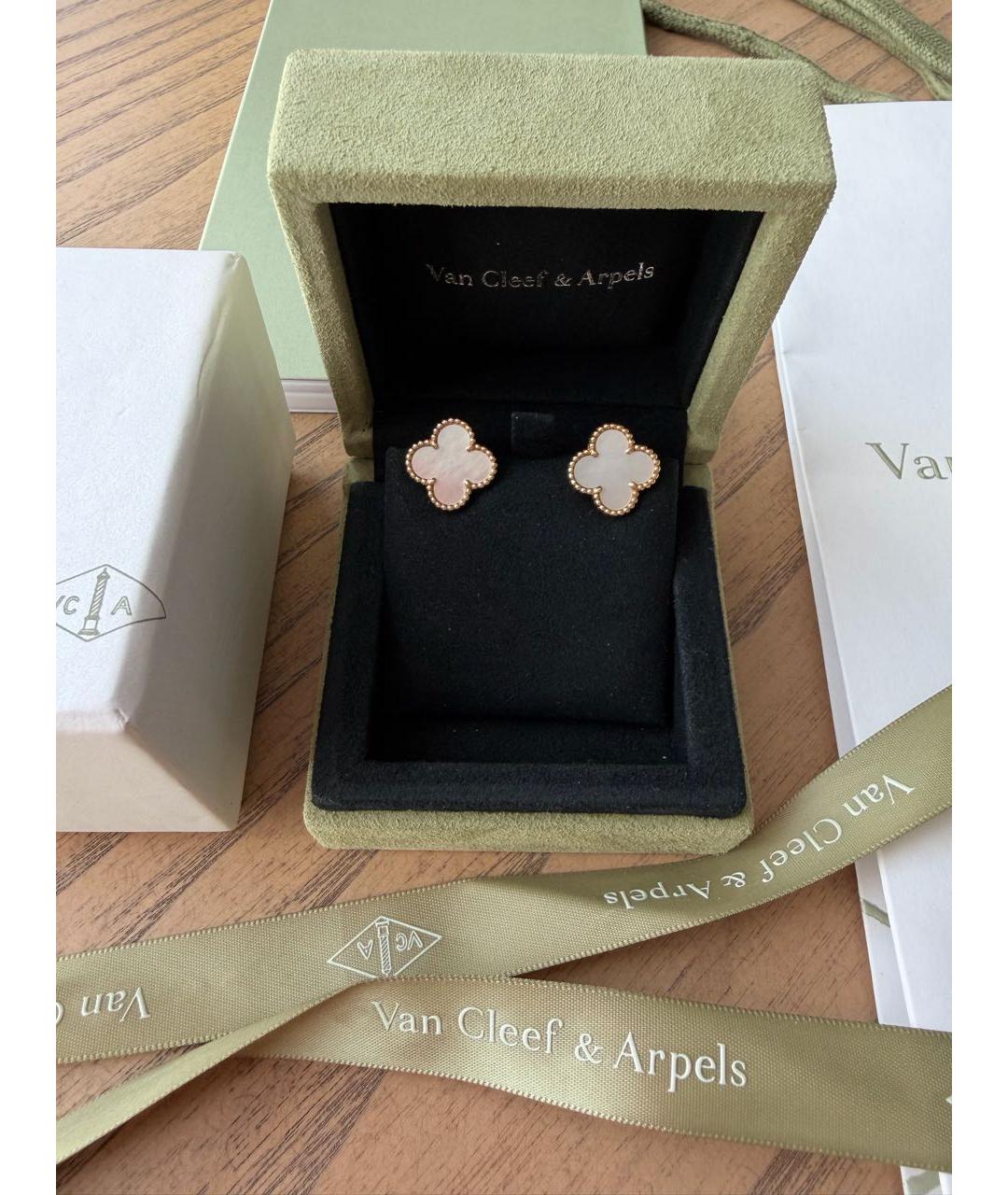 VAN CLEEF & ARPELS Белые серьги из желтого золота, фото 4