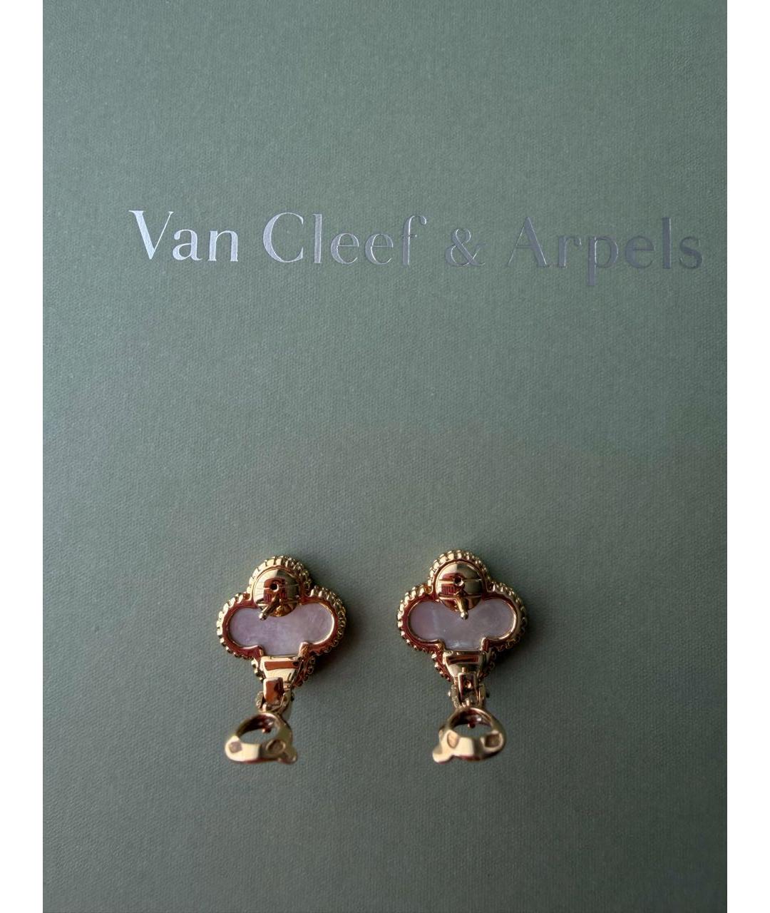 VAN CLEEF & ARPELS Белые серьги из желтого золота, фото 3