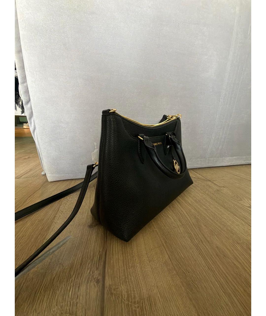 MICHAEL KORS Черная кожаная сумка с короткими ручками, фото 2