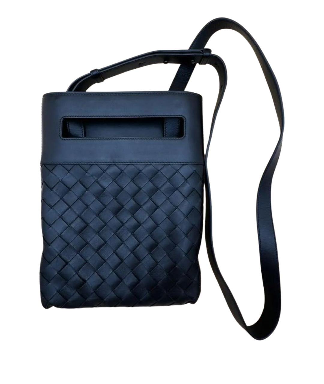 BOTTEGA VENETA Черная кожаная сумка на плечо, фото 10