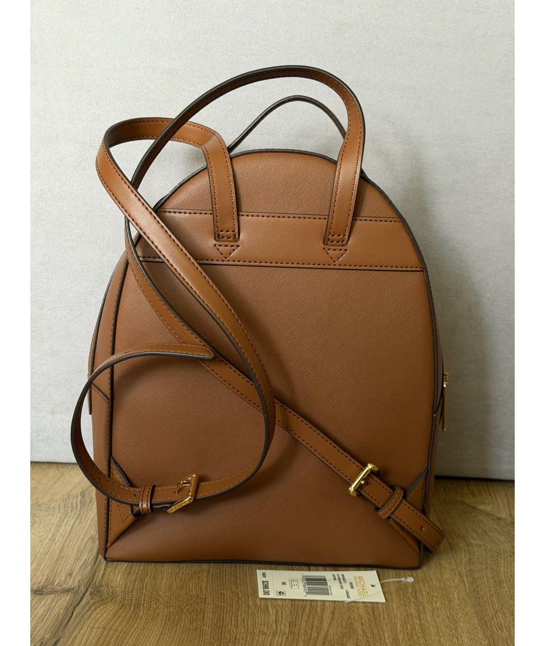 MICHAEL KORS Коричневый кожаный рюкзак, фото 4