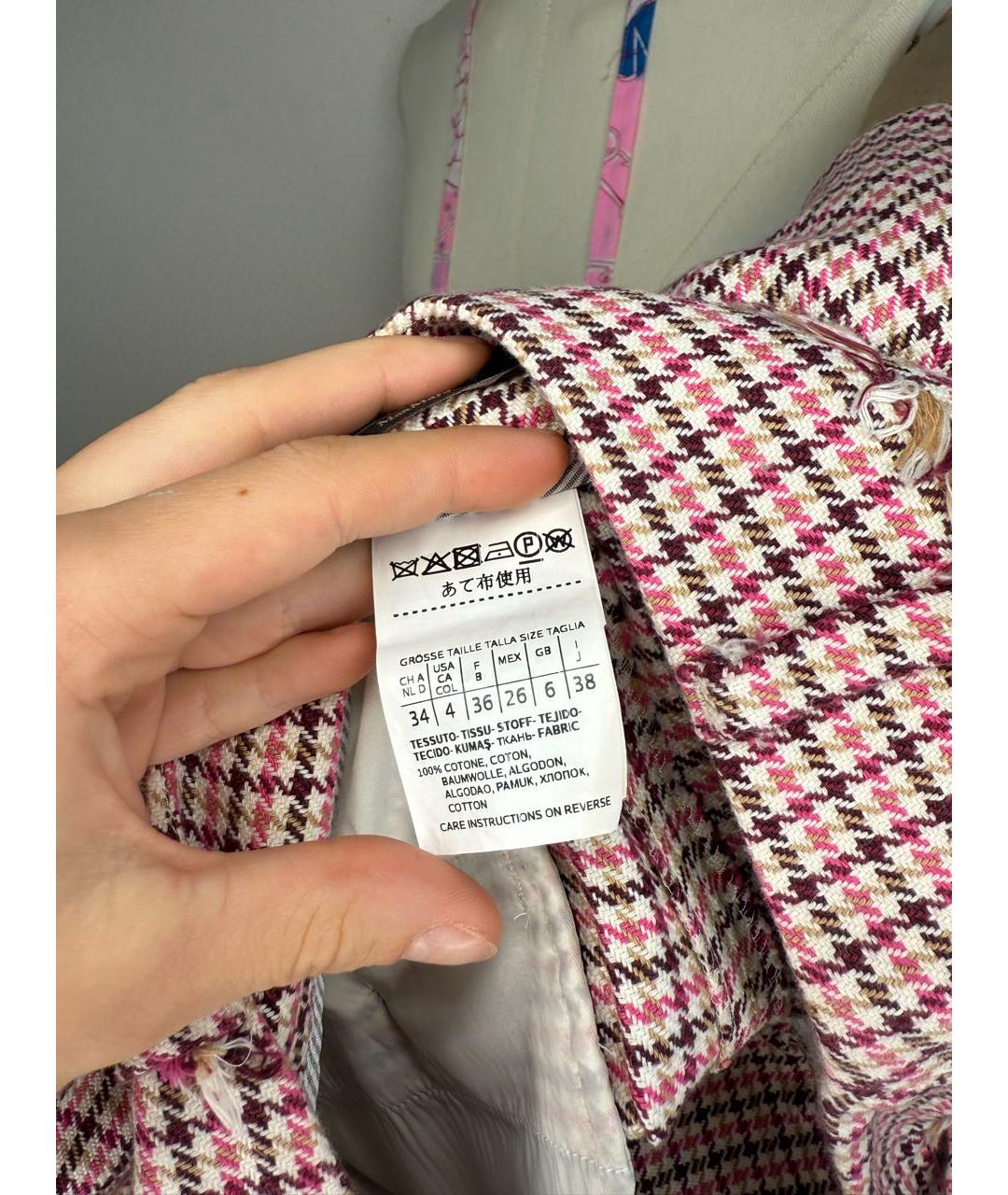 MAX MARA Розовые хлопковые бриджи, фото 4