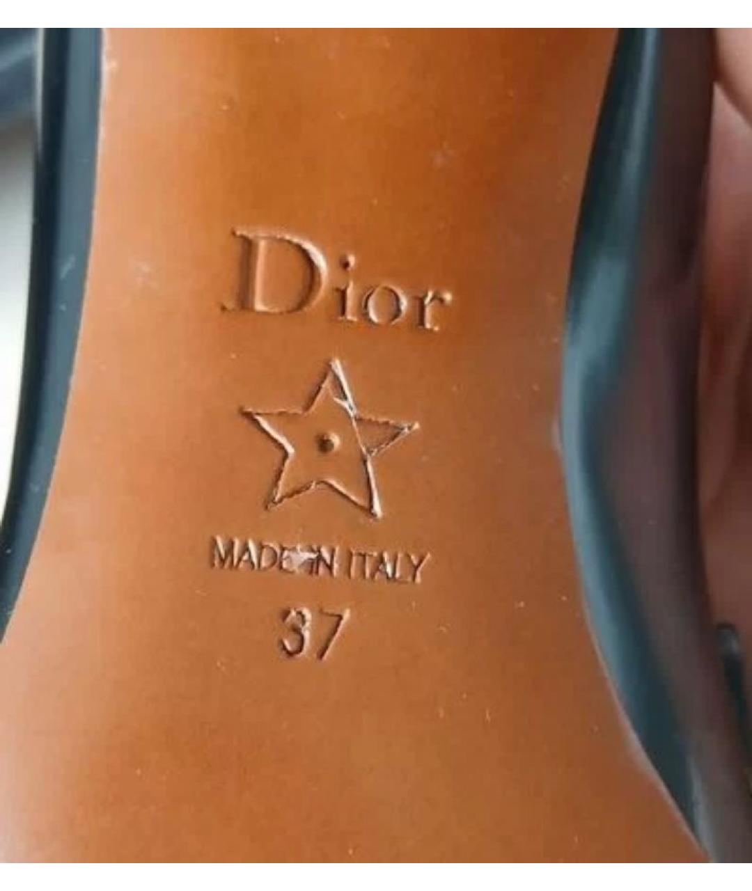 CHRISTIAN DIOR Черные кожаные туфли, фото 7