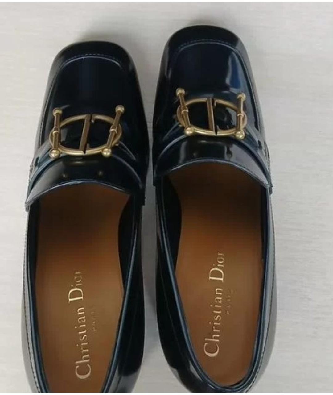 CHRISTIAN DIOR Черные кожаные туфли, фото 2