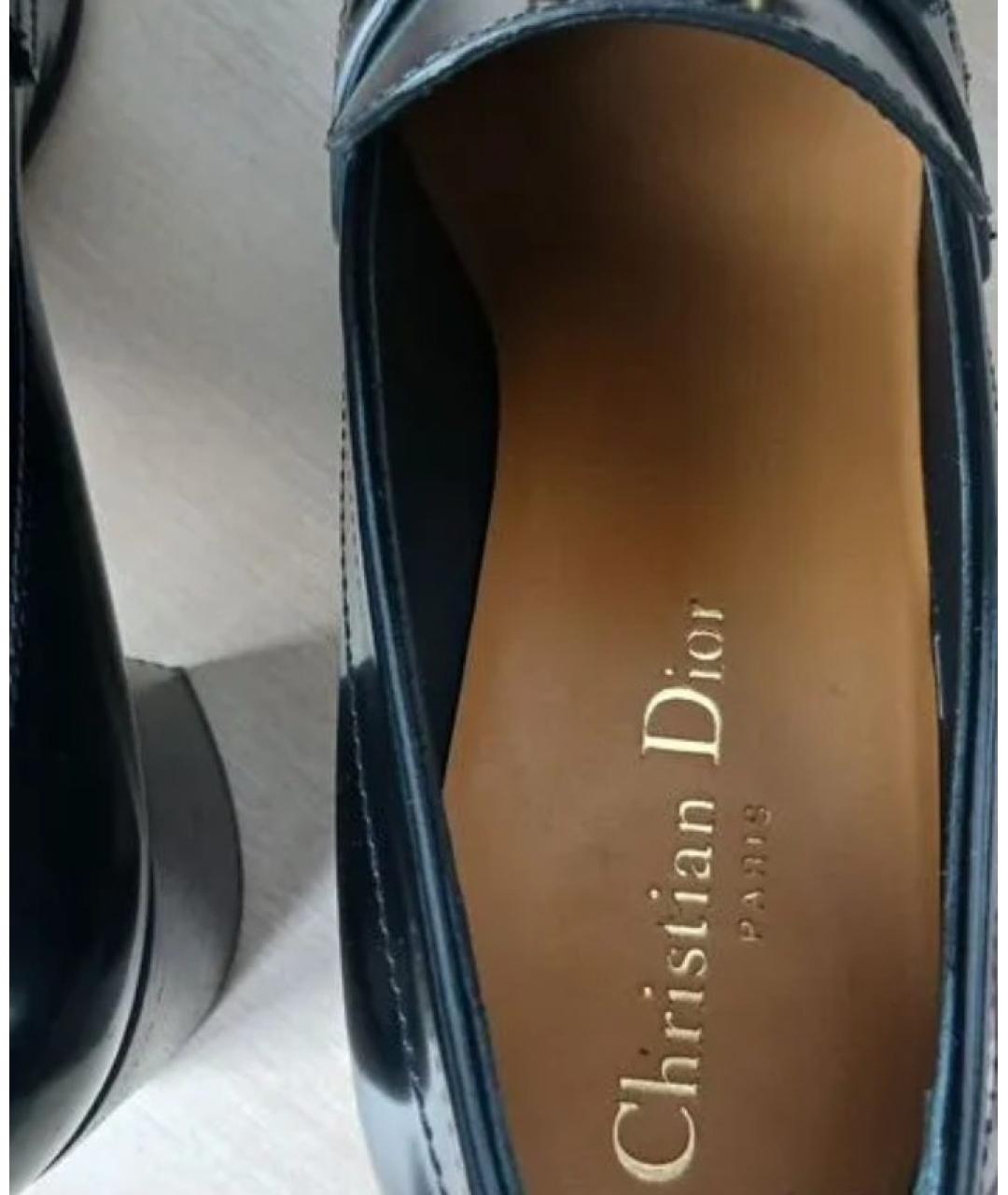 CHRISTIAN DIOR Черные кожаные туфли, фото 6