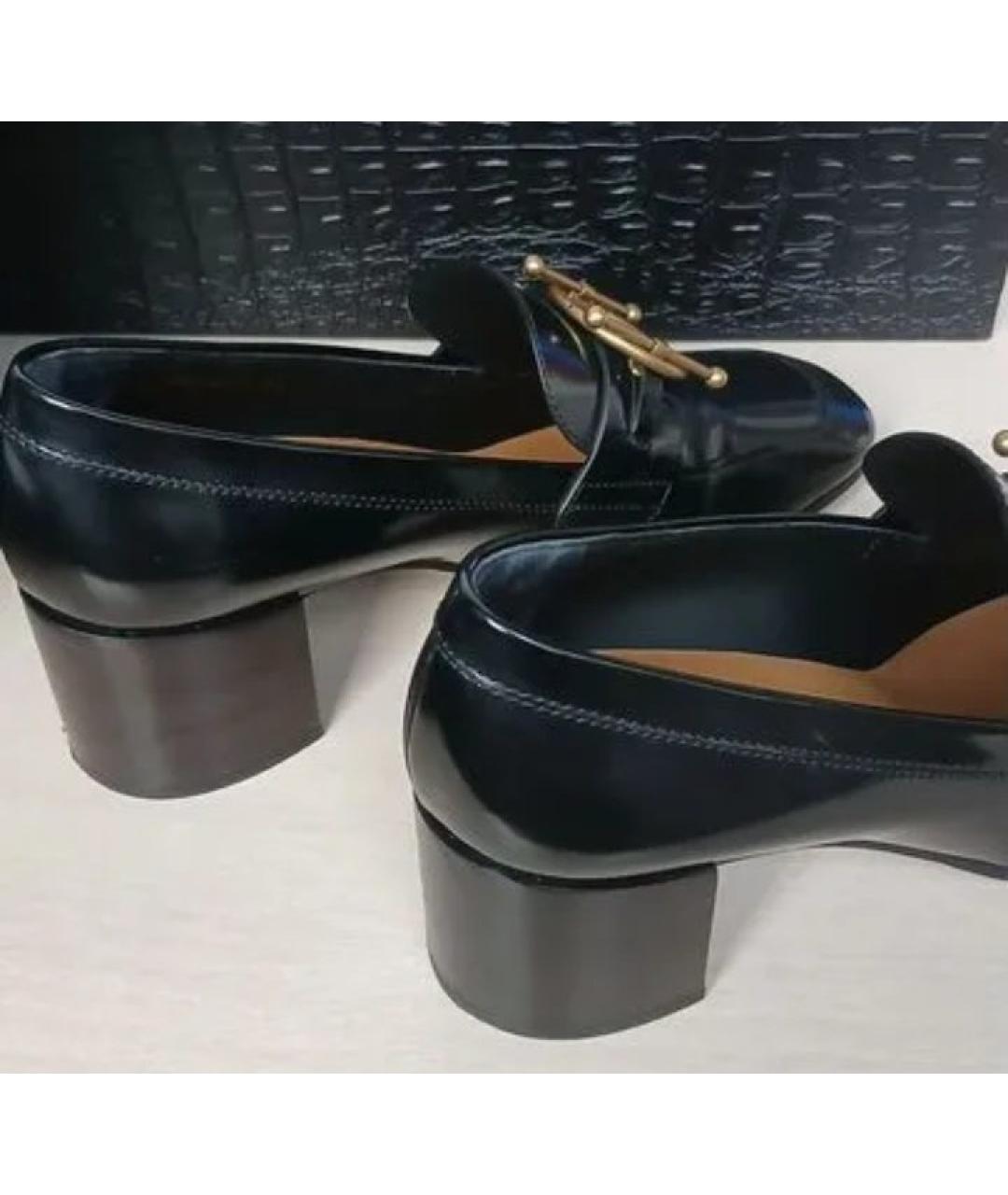 CHRISTIAN DIOR Черные кожаные туфли, фото 3