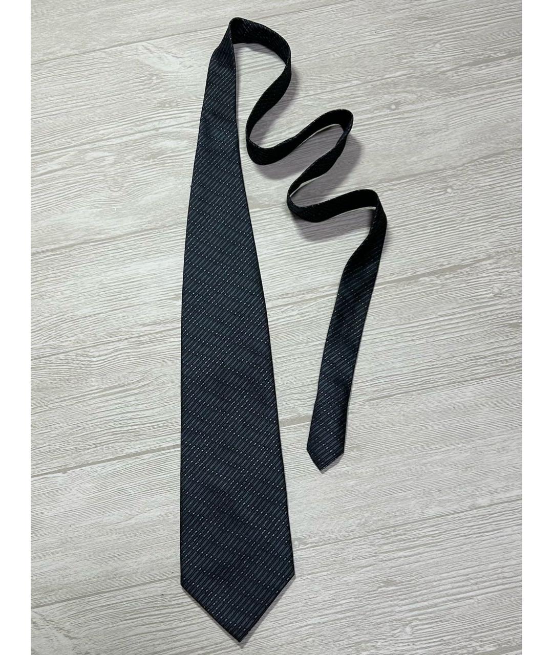 EMPORIO ARMANI Серый шелковый галстук, фото 6