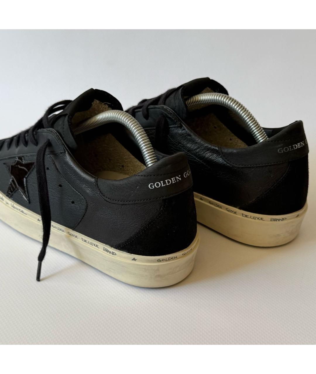 GOLDEN GOOSE Черные кожаные низкие кроссовки / кеды, фото 6