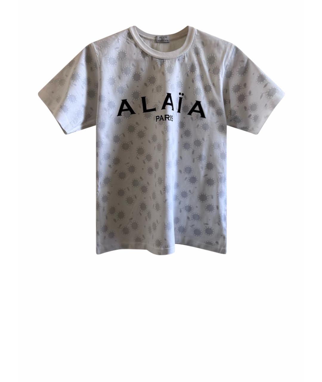 ALAIA Белая хлопковая футболка, фото 1
