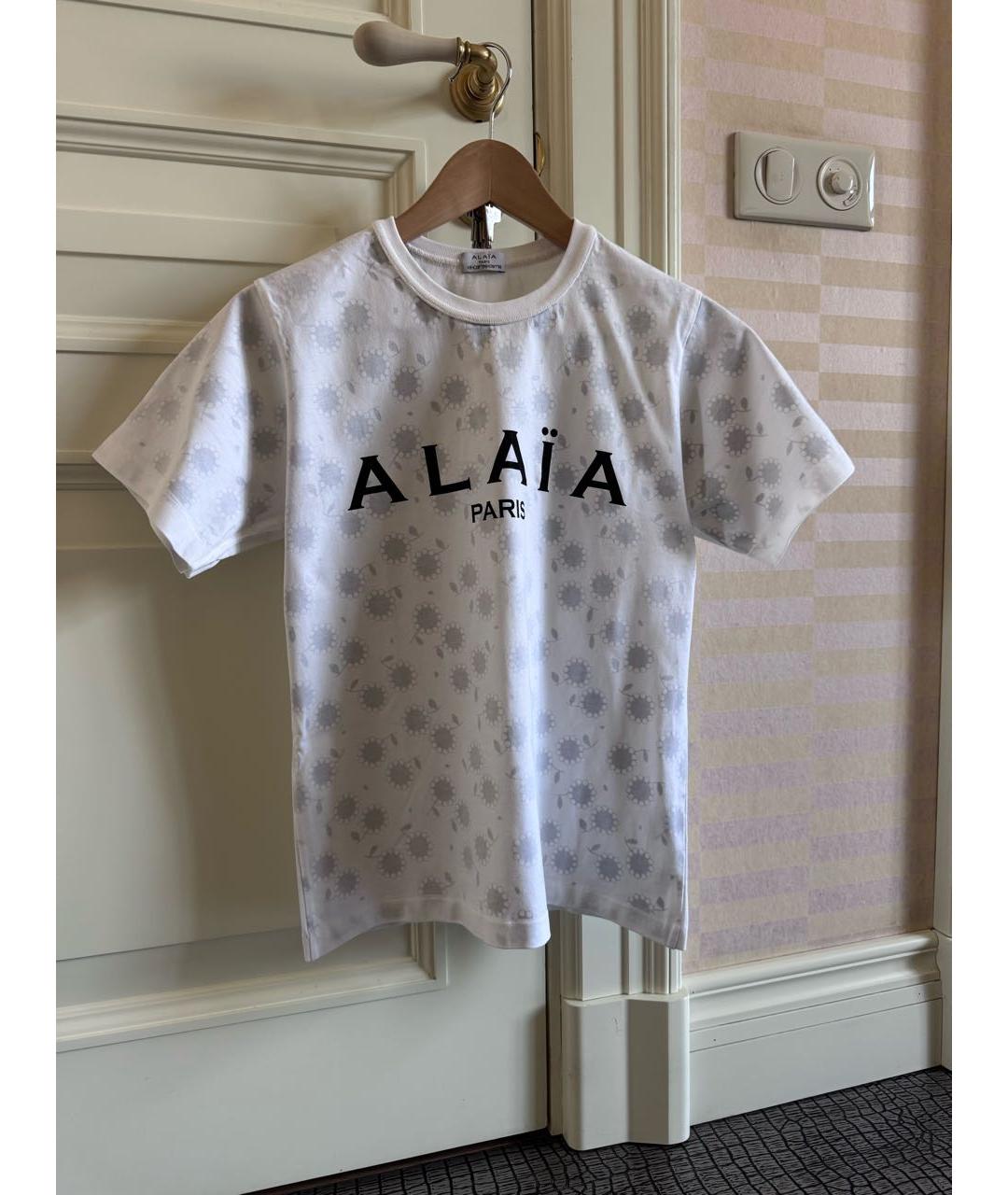 ALAIA Белая хлопковая футболка, фото 6