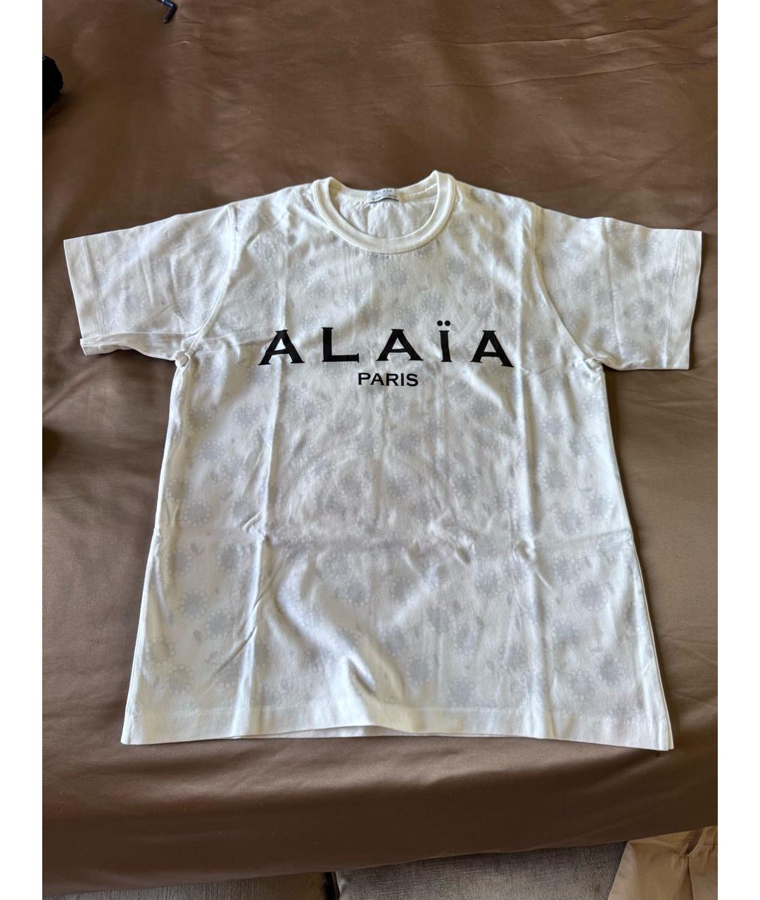 ALAIA Белая хлопковая футболка, фото 4