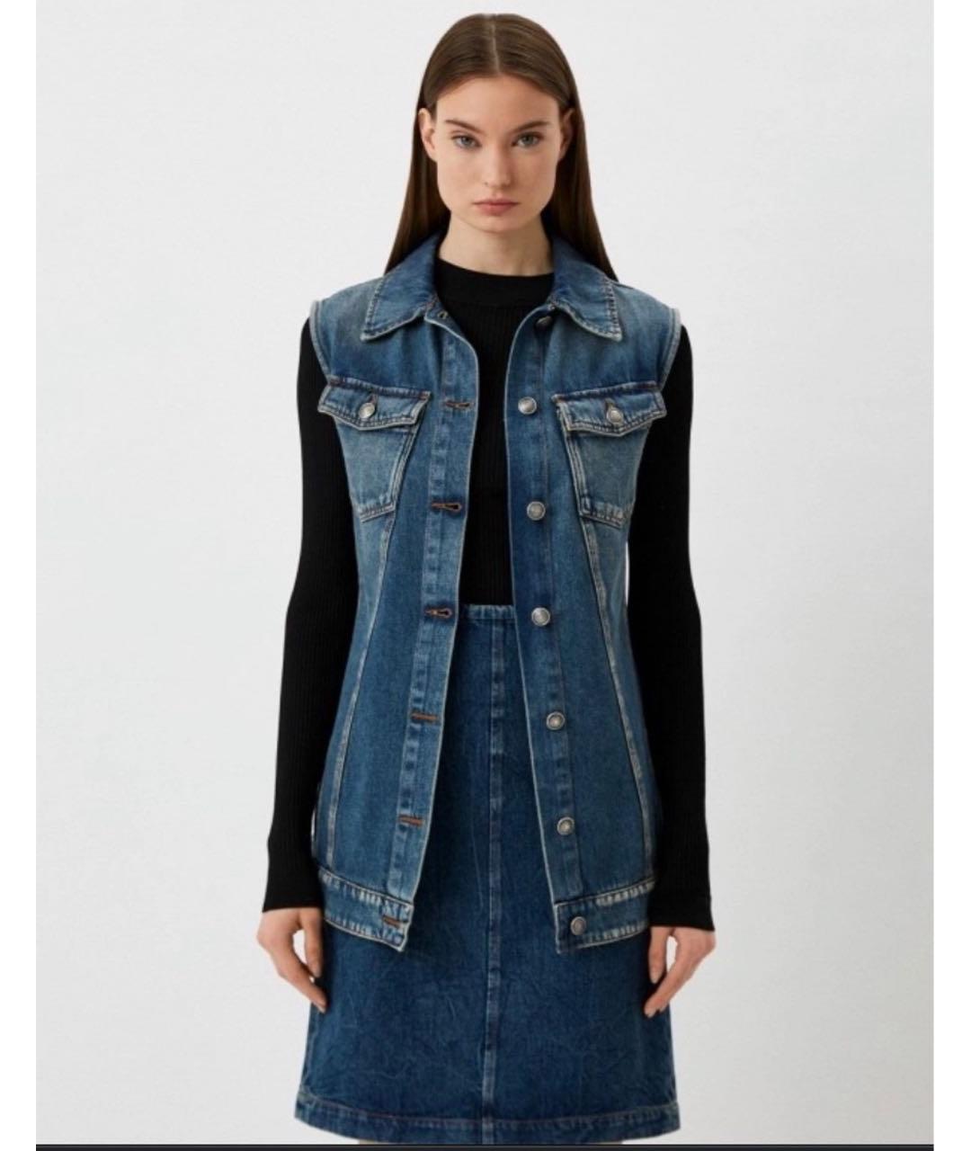 SPORTMAX Синий деним жилет, фото 7