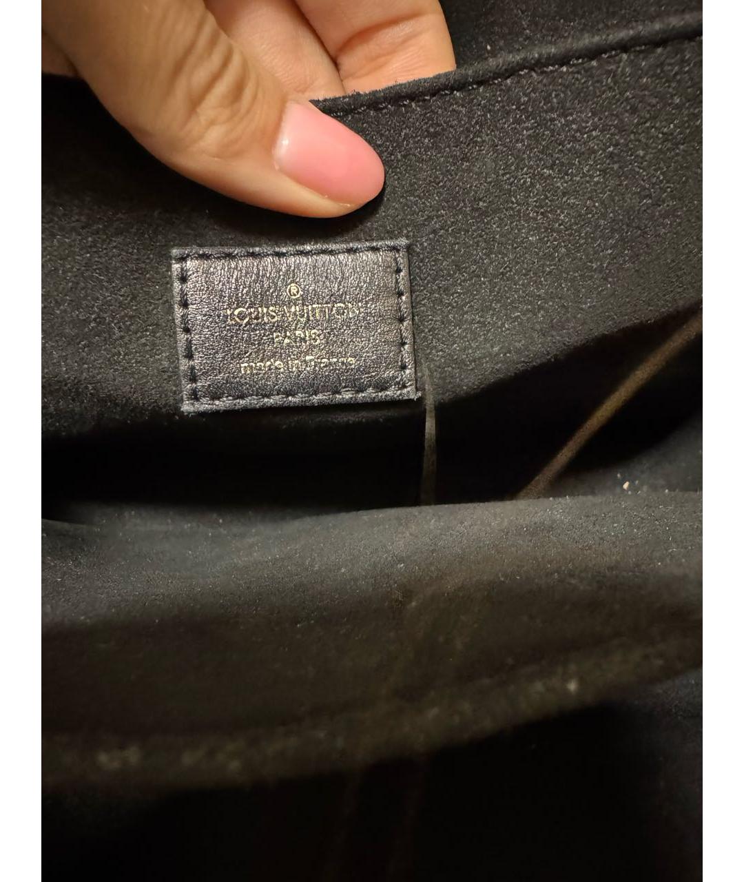 LOUIS VUITTON Коричневая кожаная сумка через плечо, фото 4