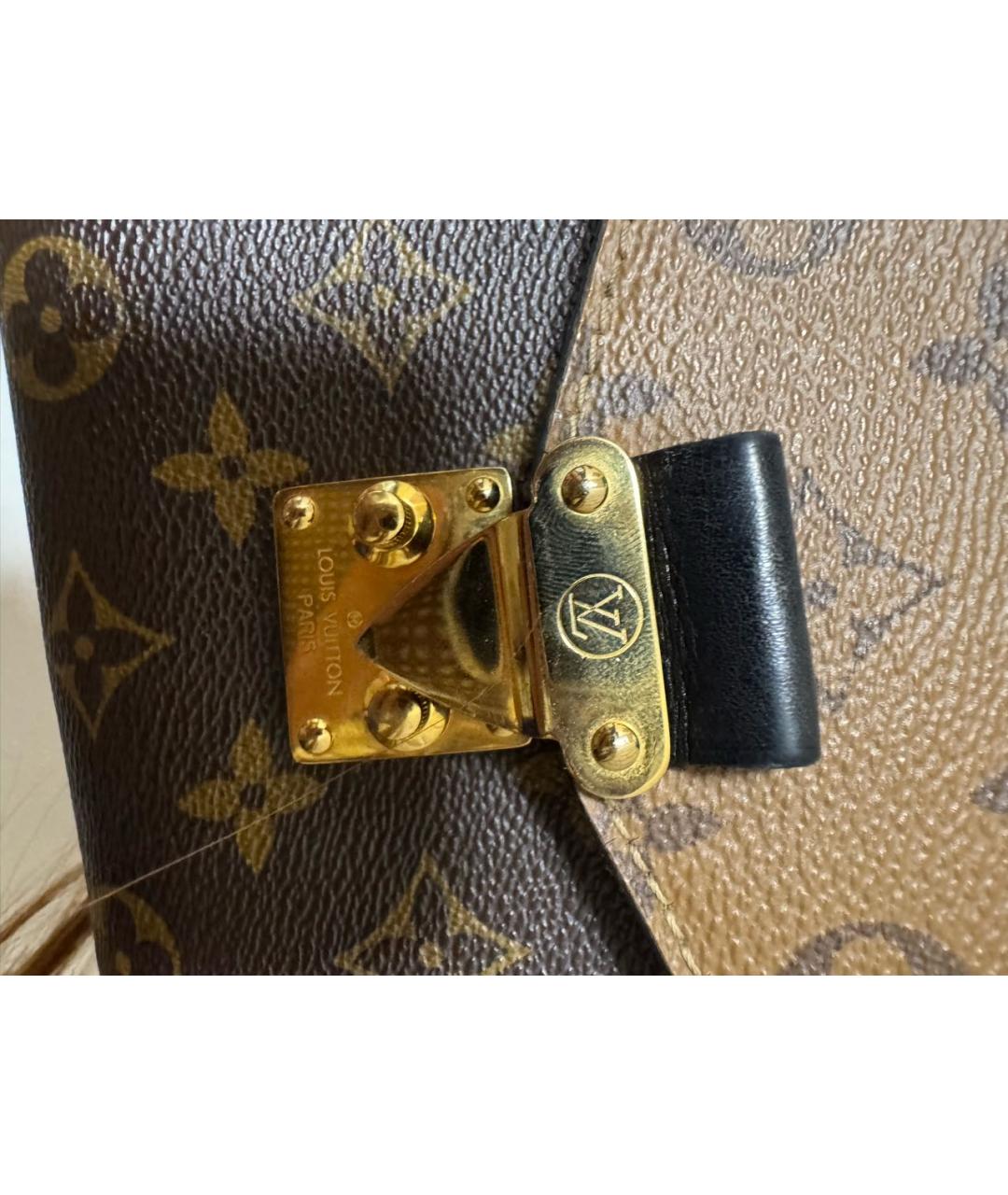 LOUIS VUITTON Коричневая кожаная сумка через плечо, фото 5