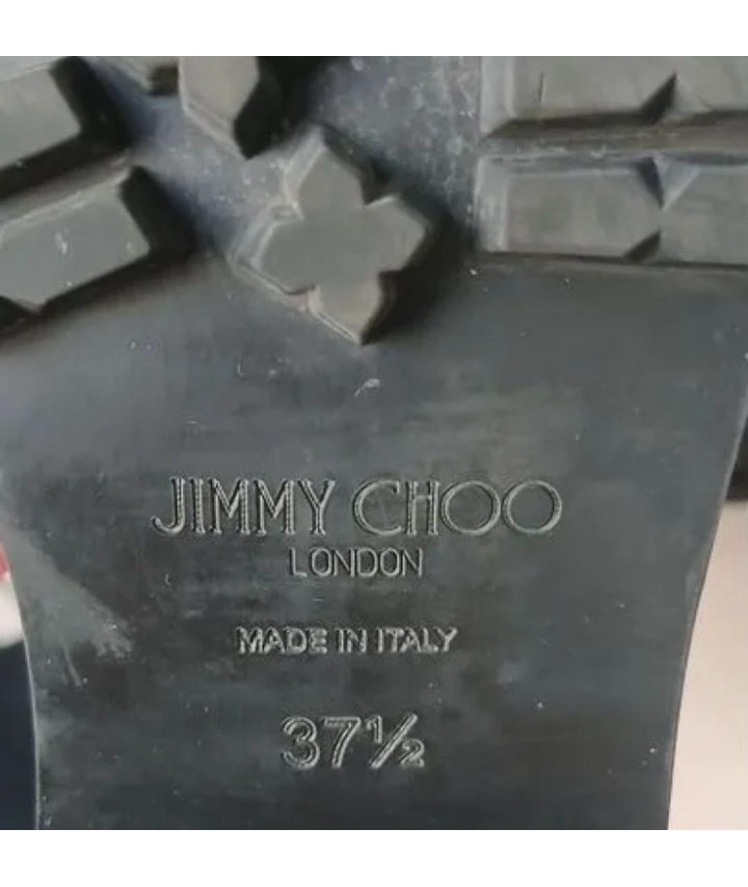 JIMMY CHOO Черные кожаные ботинки, фото 6