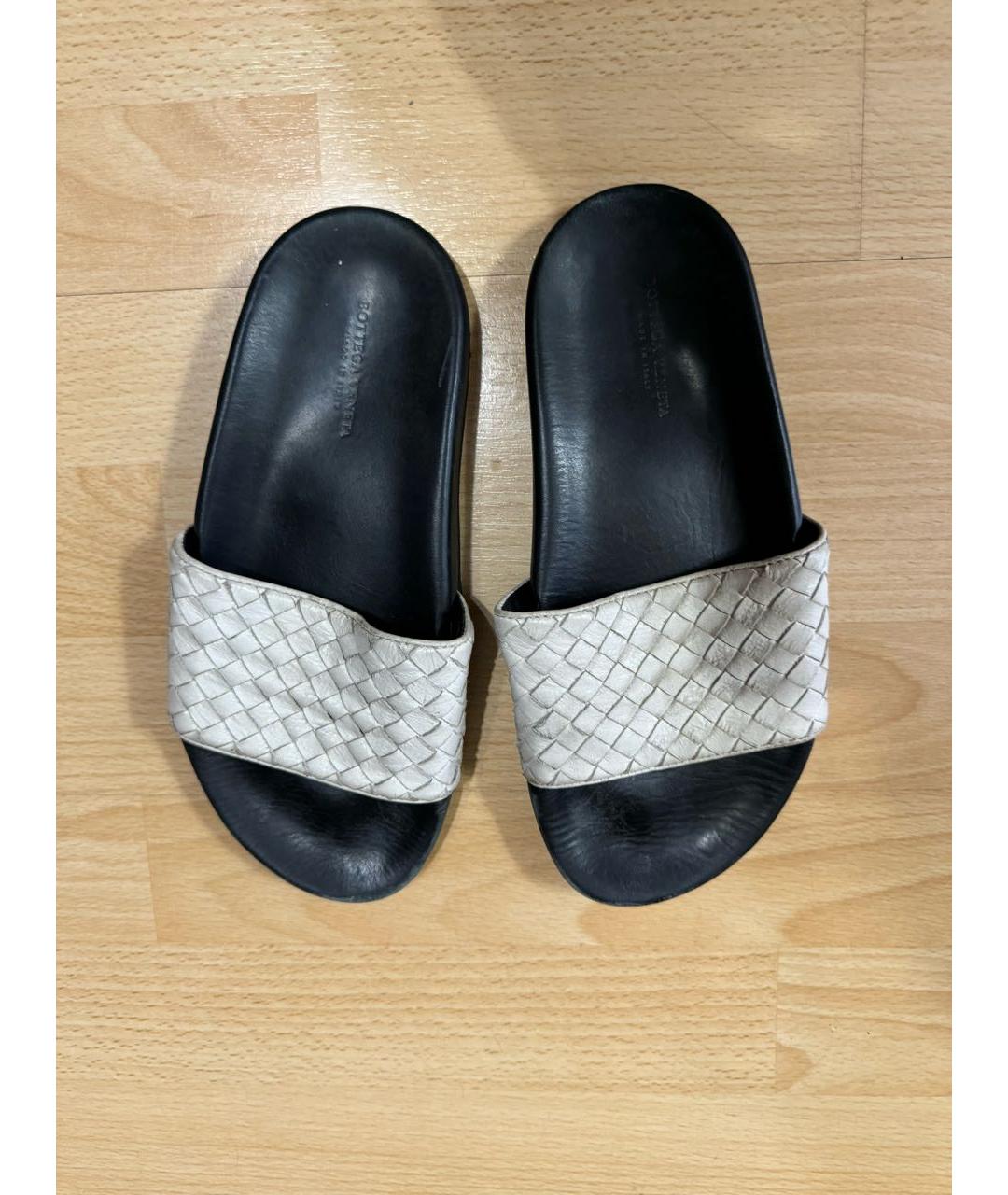 BOTTEGA VENETA Бирюзовые кожаные сандалии, фото 6