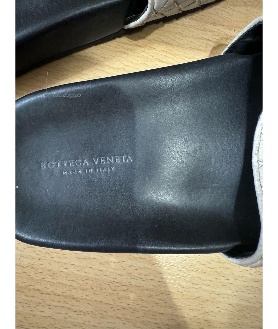 BOTTEGA VENETA Бирюзовые кожаные сандалии, фото 5