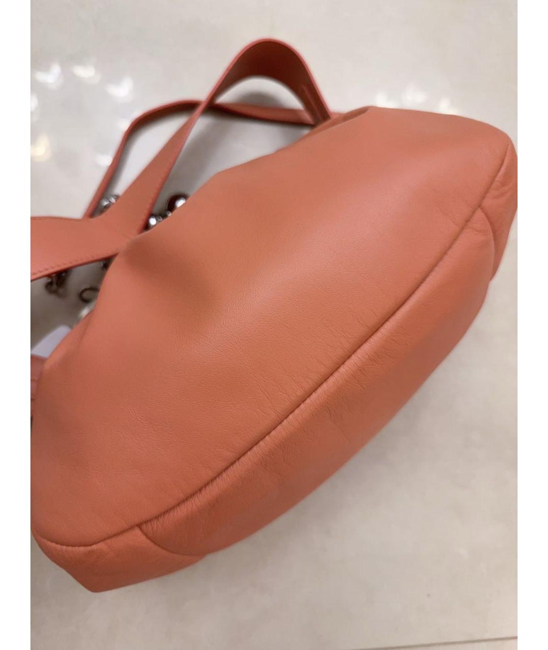 WEEKEND MAX MARA Коралловая кожаная сумка через плечо, фото 5