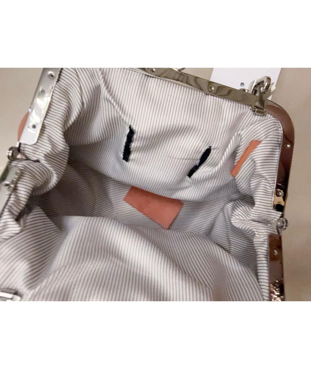 WEEKEND MAX MARA Коралловая кожаная сумка через плечо, фото 5