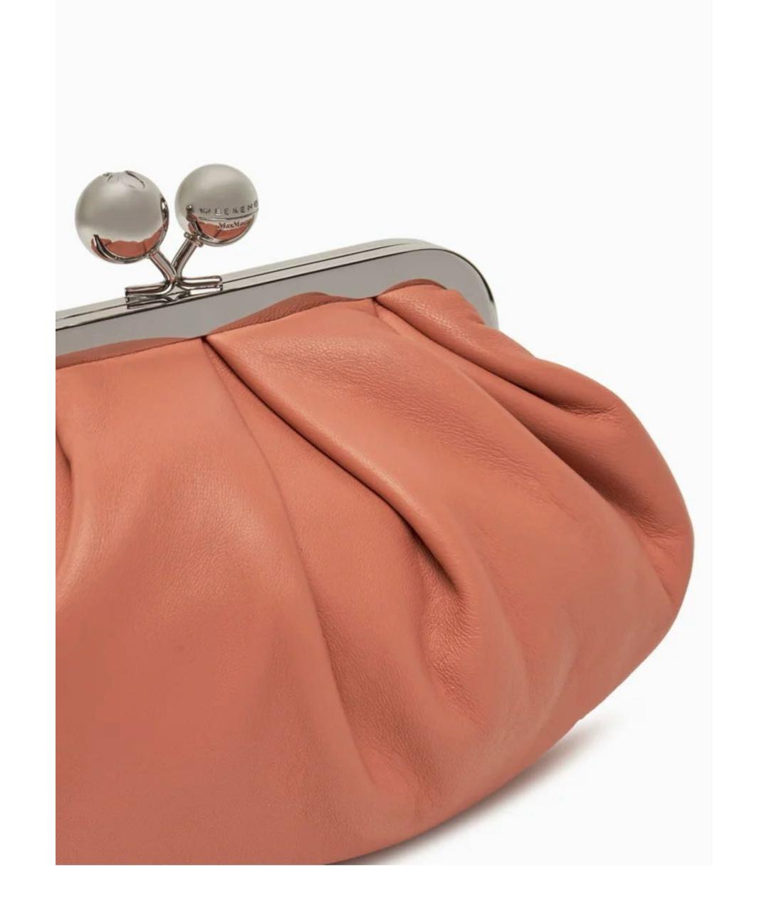 WEEKEND MAX MARA Коралловая кожаная сумка через плечо, фото 3
